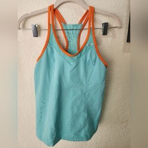Brooks blue and orange athletic tank size small